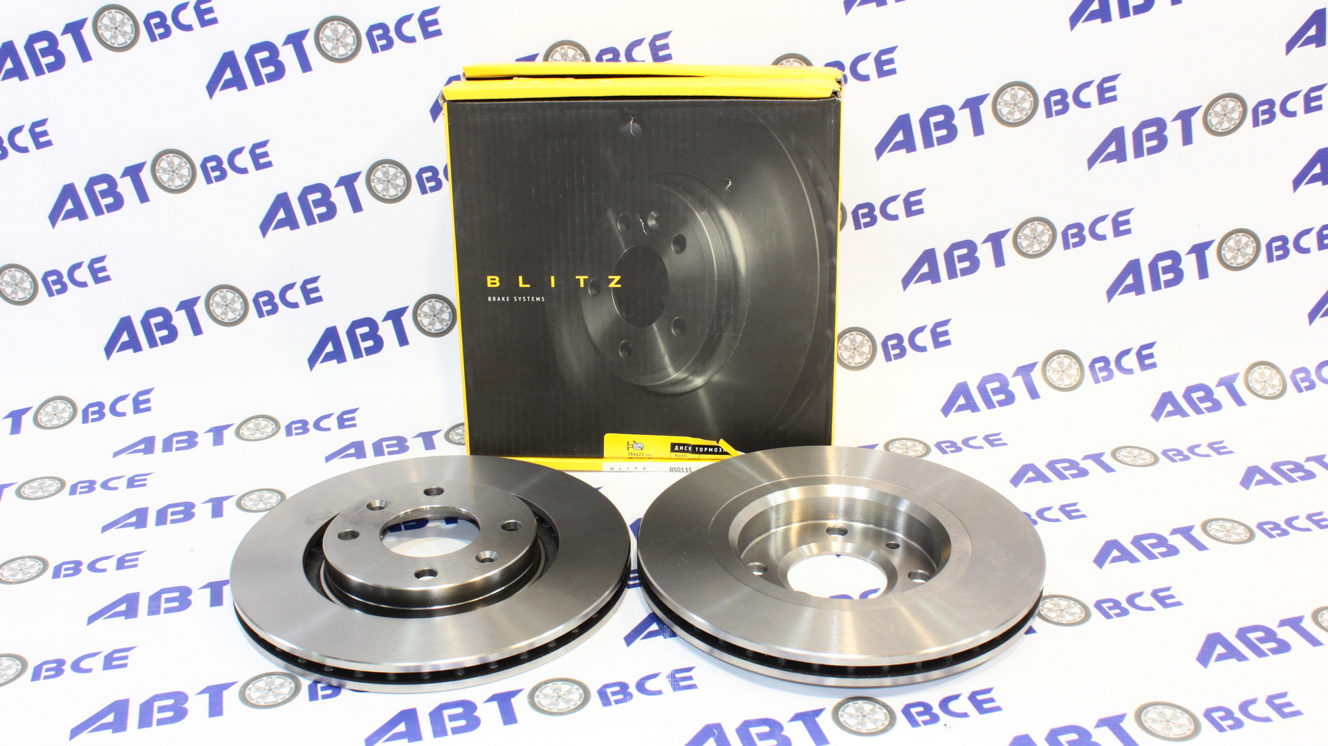 Диск тормозной передний (комплект 2шт) Citroen C3,C4,Saxo (с 1996г)  вентилируемый BLITZ